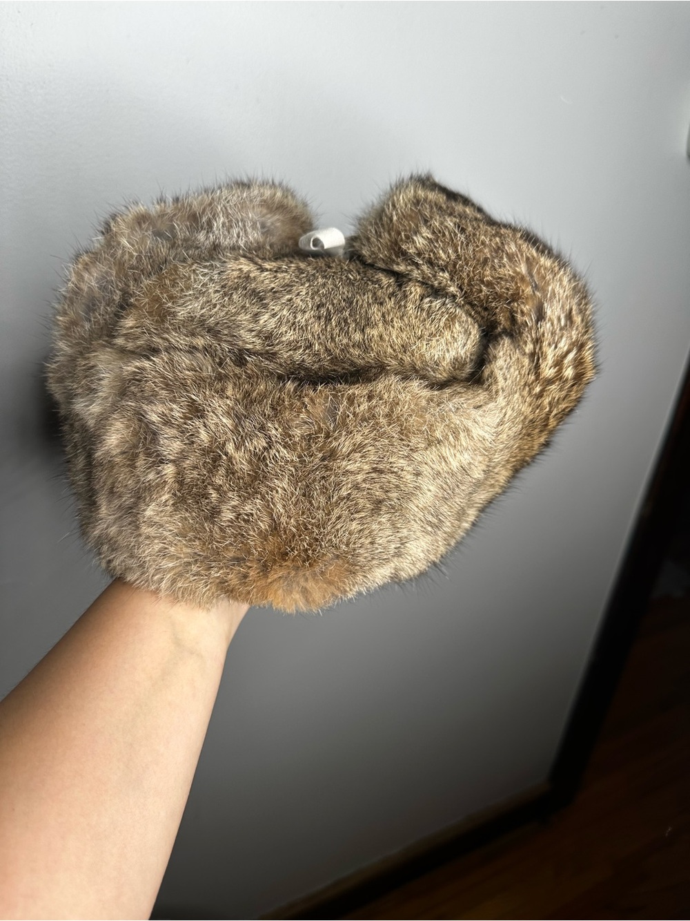 Vintage Crown Cap Canada Real Rabbit Fur Trapper Style Men’s Hat